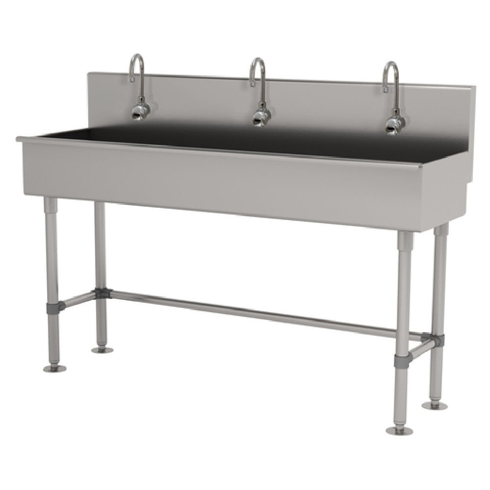 Advance Tabco 19-FM-72EF Multiwash Hand Sink With (3) Electronic Faucets 72"W X 19-1/2"D X 42-1/2"H (overall)