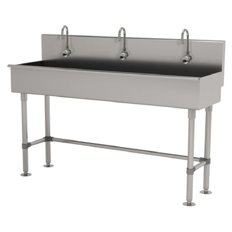 Advance Tabco 19-FM-72EF Multiwash Hand Sink With (3) Electronic Faucets 72"W X 19-1/2"D X 42-1/2"H (overall)
