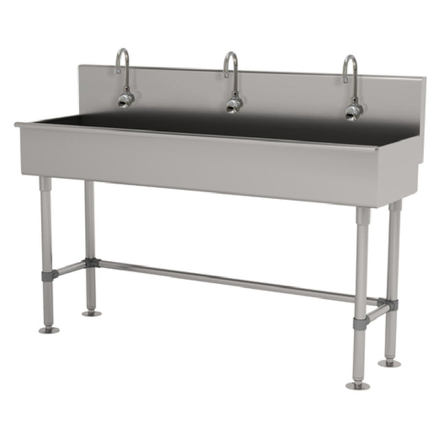 Advance Tabco 19-FM-72EF Multiwash Hand Sink With (3) Electronic Faucets 72"W X 19-1/2"D X 42-1/2"H (overall)