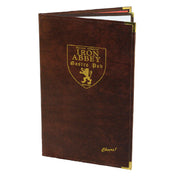Menu Solutions ES640J Menu Cover Holds 8-1/2" X 14" Inserts Triple Booklet With 4 Views