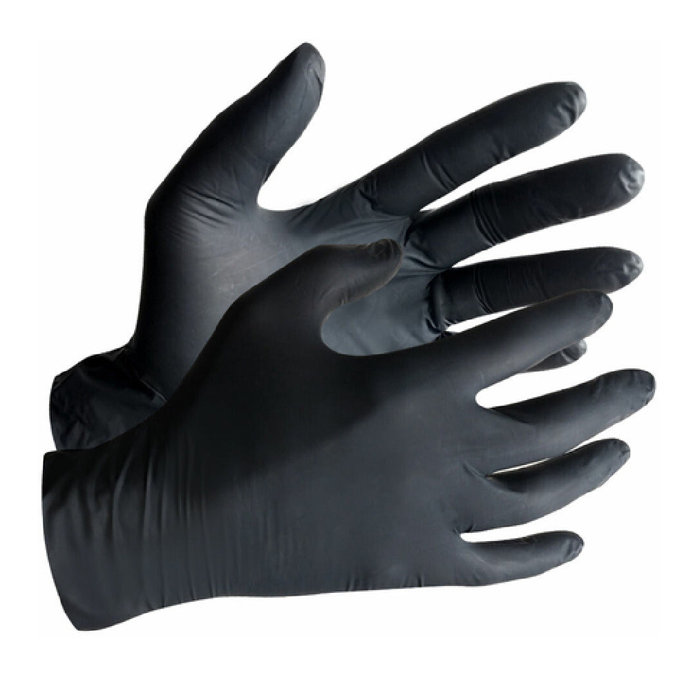 VacMaster GBLK103 Maxx Wear Black Nitrile Disposable Glove Medium Size 4 Mil