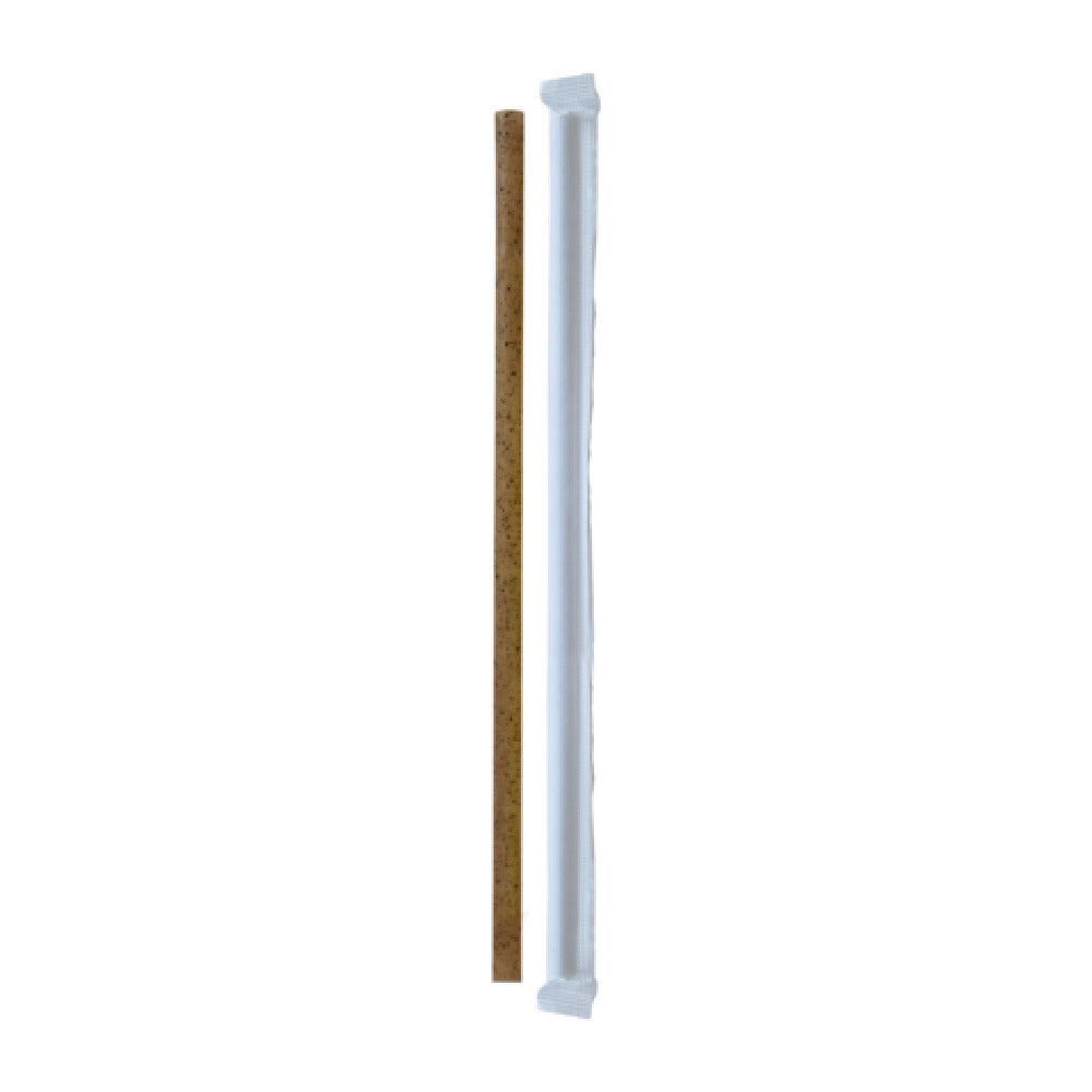 PacknWood 210CHCO19JW - Jumbo Straws, 0.2" Dia. X 7.75"H, Compostable