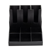 Tablecraft 12690 Coffee Condiment Organizer 15" X 1 4" X 7.5" 9 Compartments With 3 Cup/lid Holders