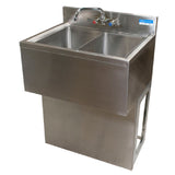 BK Resources UBB-18-348LS Slim-Line Underbar Sink Three Compartment 48”W X 18-1/4"D X 33-1/2"H Overall Size