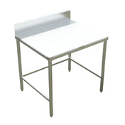 Winholt DPTB-2460 - Work Table, 60"W X 24"D X 34"H, 5/8" Poly Top With 16/304 Stainless Steel Top Frame