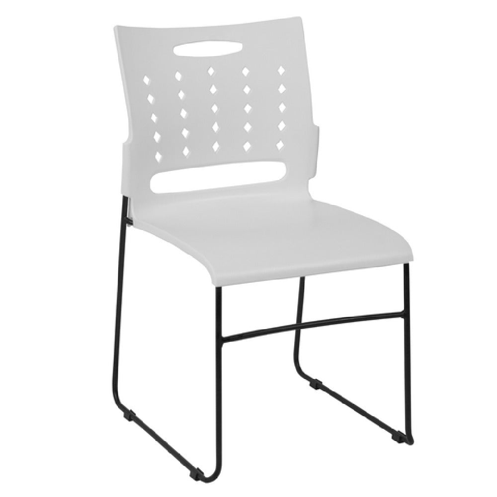 Flash Furniture RUT-2-WH-GG Hercules Series Stacking Chair 881 Lb. Weight Capacity