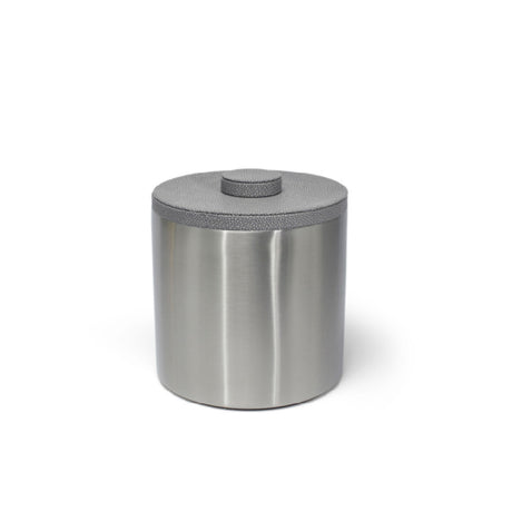 FOH RIB037BSS21 3qt Round Brushed Stainless Ice Bucket Silver With Belize Smoke Lid