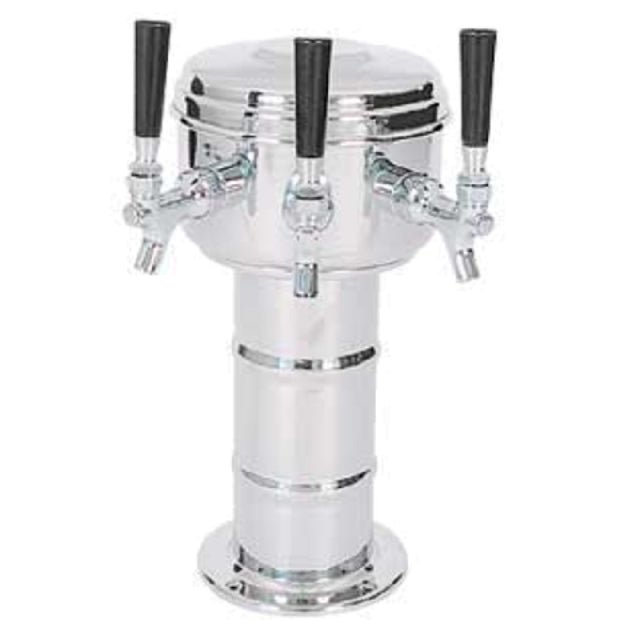 Micro Matic MTM-3PSS Mini-Mushroom Draft Beer Tower Countertop 7-5/16" Dia. X 14"H