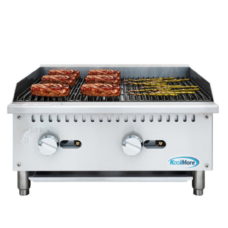 Koolmore KM-GCB2-24M Commercial Charbroiler 24"W X 26"D X 16"H (2) Burner