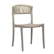 Grosfillex UT837181 - Tahoe Sidechair, Corded Rope Backrest, Weather & UV-resistant