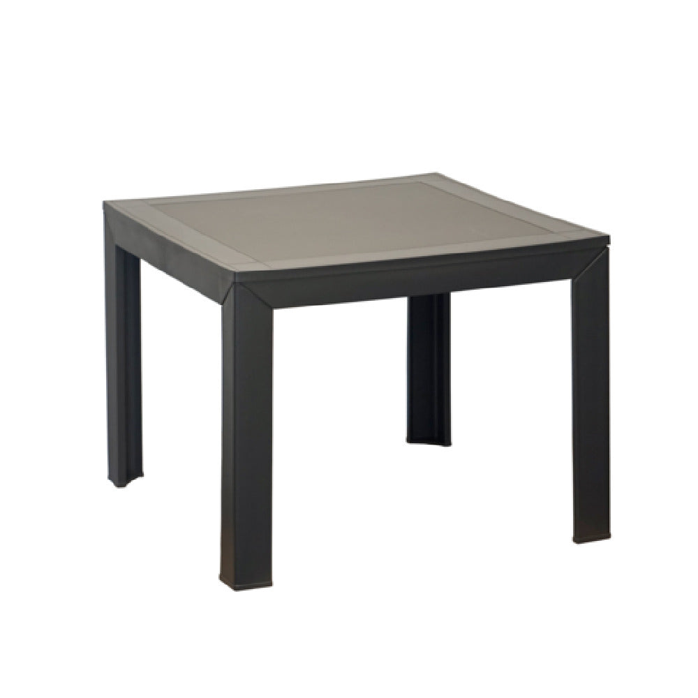 Grosfillex US089288 - Tucson Resin Low Table, 21.5”W X 21.5”D X 17”H, Solid Surface Design