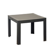 Grosfillex US089288 - Tucson Resin Low Table, 21.5”W X 21.5”D X 17”H, Solid Surface Design