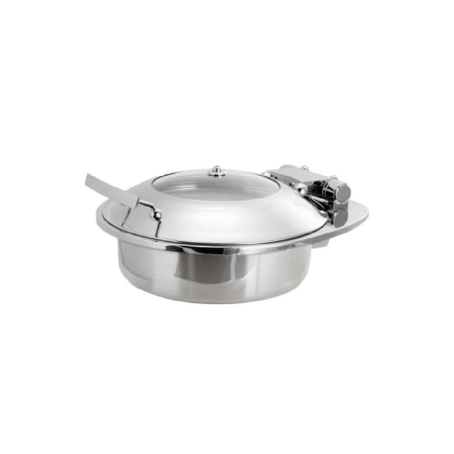 FOH BCH001MSS18 Smart Buffet Ware® Smart Chafer 4.8 Qt. Round With Tempered Glass Lid And Food Pan