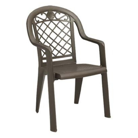 Grosfillex US413137 Savannah Highback Stacking Armchair Designed For Outdoor Use