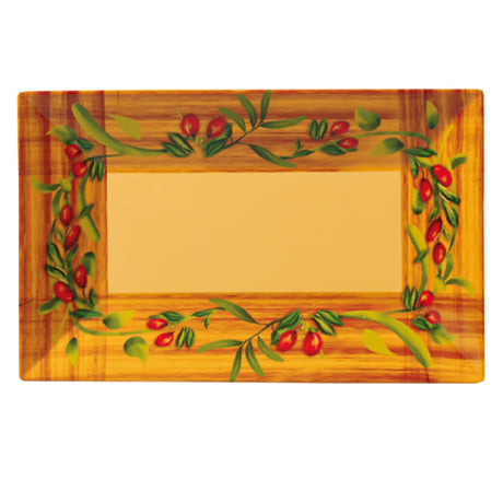 Yanco OL-218 Olive Plate 18"L X 10-1/2"W Rectangular