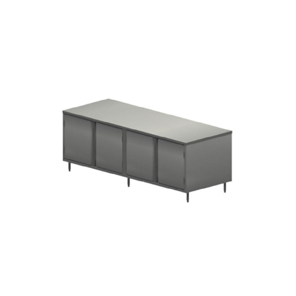 BK Resources CST-30120HL Chef Table Cabinet Base With Hinged Doors & Locks On Both Sides