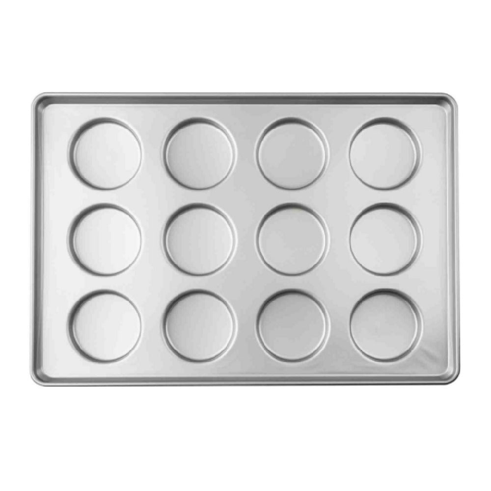 TableCraft Products 13523 - Hamburger Bun Pan, 25-3/4"W X 17-3/4"D X 1-3/4"H, 12 Moulds (3 Rows Of 4)