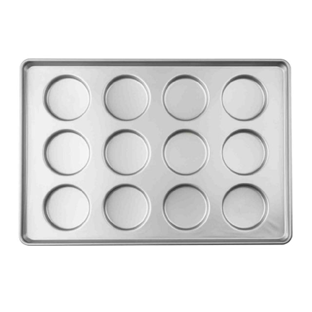 TableCraft Products 13523 - Hamburger Bun Pan, 25-3/4"W X 17-3/4"D X 1-3/4"H, 12 Moulds (3 Rows Of 4)