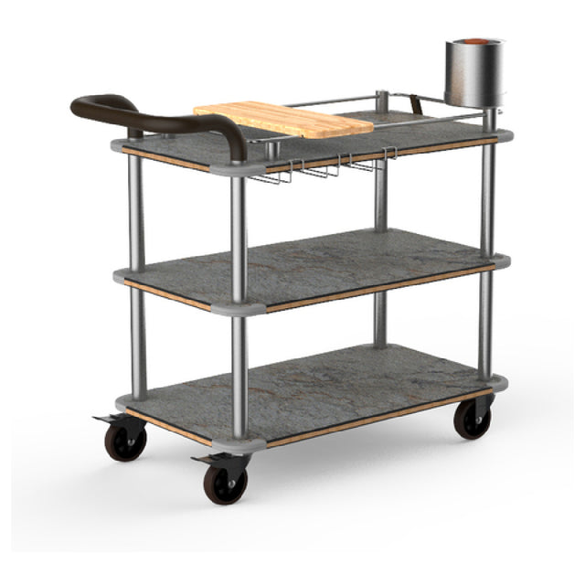 Steelite MGCRNX03GSXX Mogogo Buffet Solutions Roll'n Mixology Service Cart 41-1/2" X 21" X 40-1/2"H