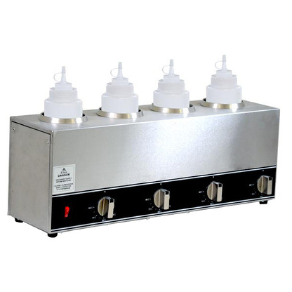 Omcan 44180 (FW-CN-1604) Quadruple Bottle Sauce Warmer Countertop Power Switch