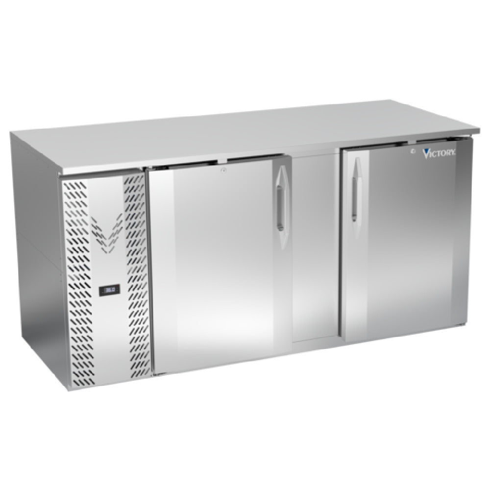 Victory VBB68HC-F-S - Back Bar Refrigerator, Food Rated, Two-section