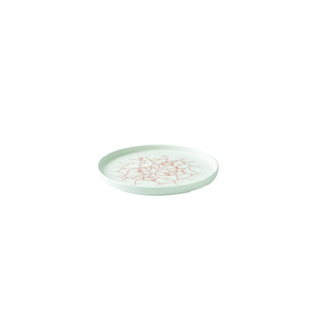Churchill China KTAMWP261 Walled Plate 10-2/8" Dia. Kintsugi Coral Evolve