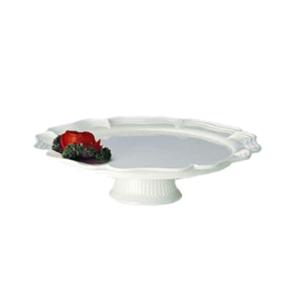 Bon Chef 20361PWHT Pedestal Tray 16" X 4-1/4" H Round