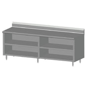 SPG 7CBT-30B - Universal Stainless Work Table, Cabinet Base With Open Front, 84"W X 30"D