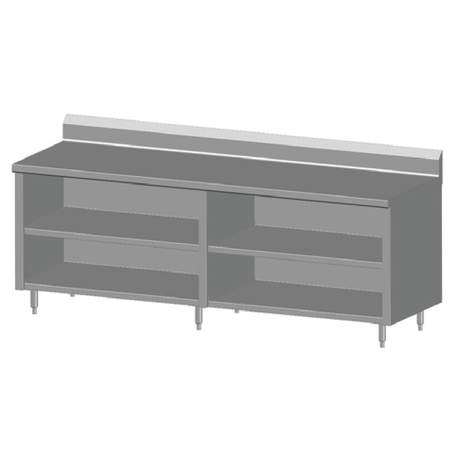 SPG 7CBT-30B - Universal Stainless Work Table, Cabinet Base With Open Front, 84"W X 30"D