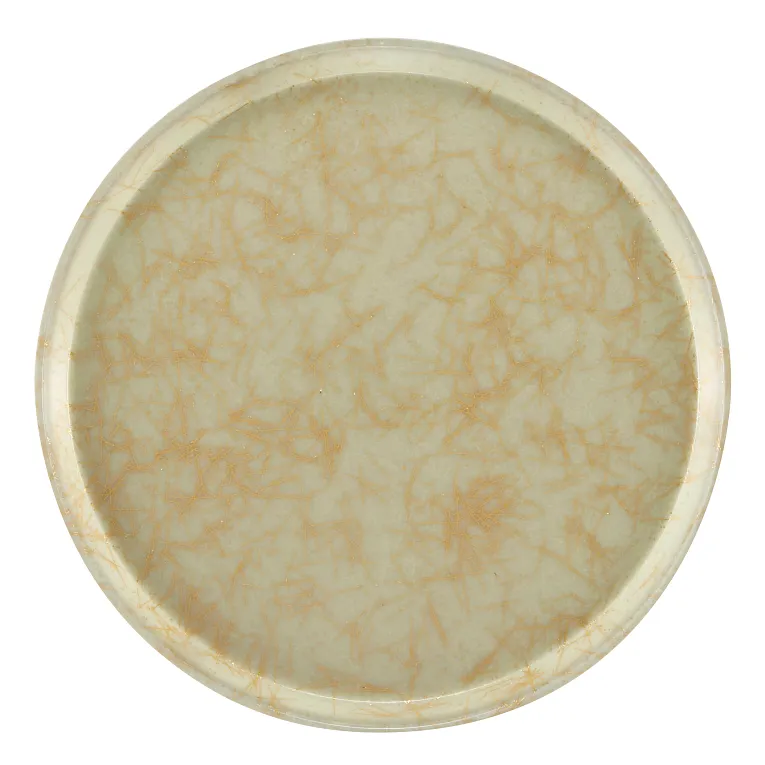Cambro 1600526 Serving Camtray® Round 16" Dia. Galaxy Antique Parchment Gold