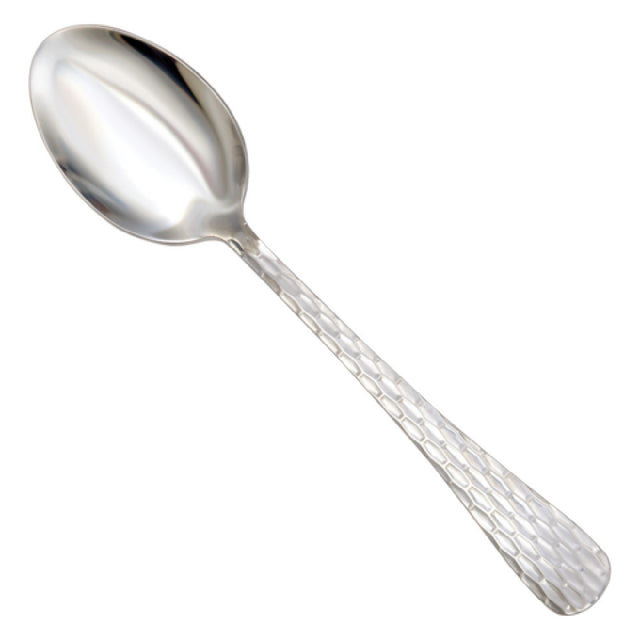 Winco 0023-03 Caspian Dinner Spoon 18/0 Stainless Steel Hammered Finish