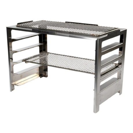 JB Prince G105 RR Kasai Konro Robata Rack For XL Kasai Grill (2) Stainless Steel Shelves