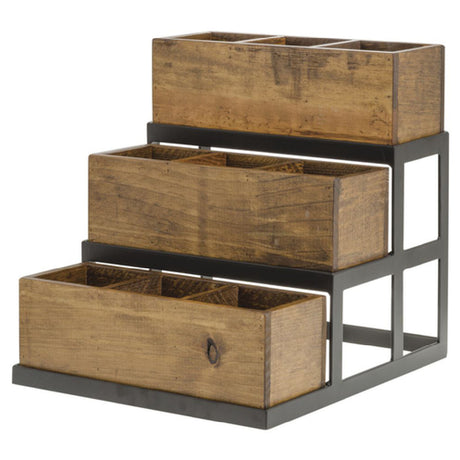 Hubert 18103 - Condiment Holder/Display, 3-tier, 9-compartment