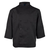 KNG 16603XL Kng 3xl Black Chef Coat 3/4 Sleeve