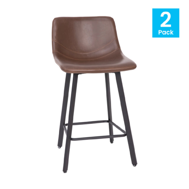 Flash Furniture CH-212069-24-DKBR-GG Caleb Stool Counter Height 24" Seat Height