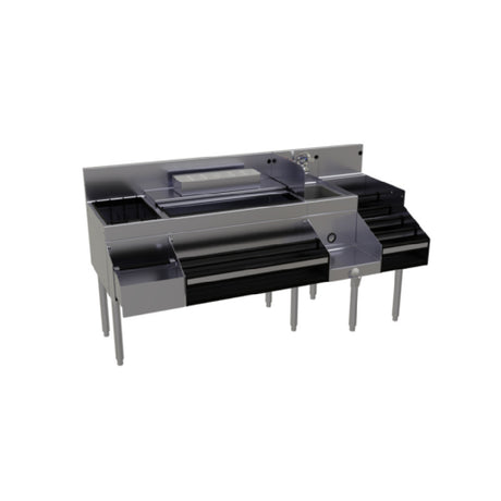 Glastender ALL-66A-CP10 All-In-One Underbar Ice Bin/Cocktail Station Blender Station