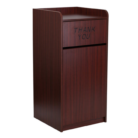 Flash Furniture MT-M8520-TRA-MAH-GG Trash Receptacle 36 Gallon 22"W X 21-3/4"D X 46"H