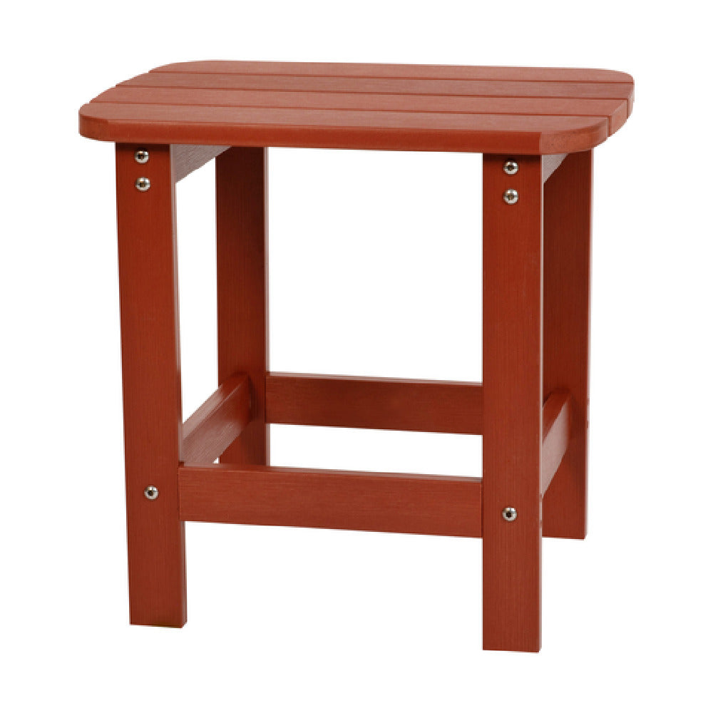 Flash Furniture JJ-T14001-RED-GG Charlestown Adirondack Side Table Poly Resin Wood