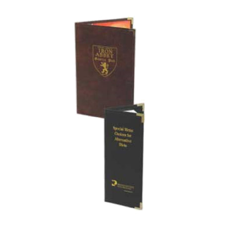 Menu Solutions ED420BD Menu Cover Holds 4-1/4" X 14" Inserts Double Panel With 2 Views