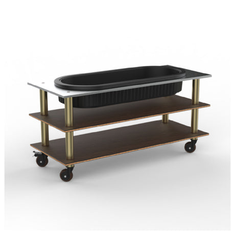 Steelite MGCMLE03WBXH - Modular Salad Bar Unit Mango Brushed Brass Heavy Du, 71.0" X 29.5" X 35.0"