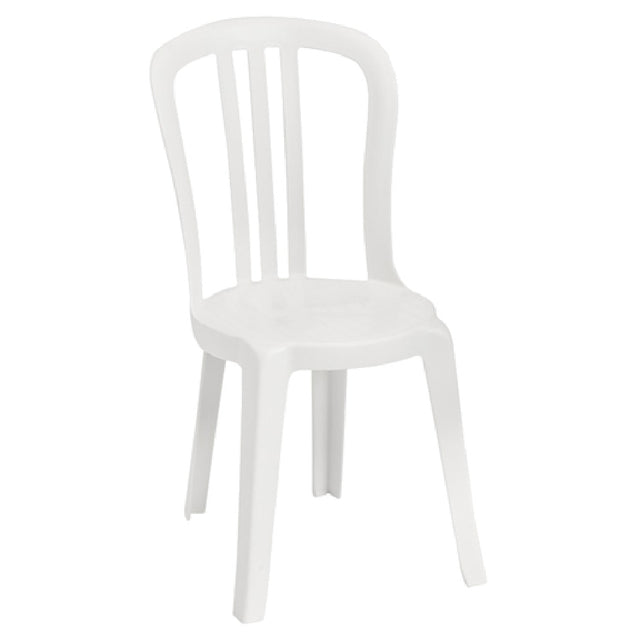 Grosfillex US495004 Miami Bistro Stacking Side Chair Slat Back Designed For Outdoor Use