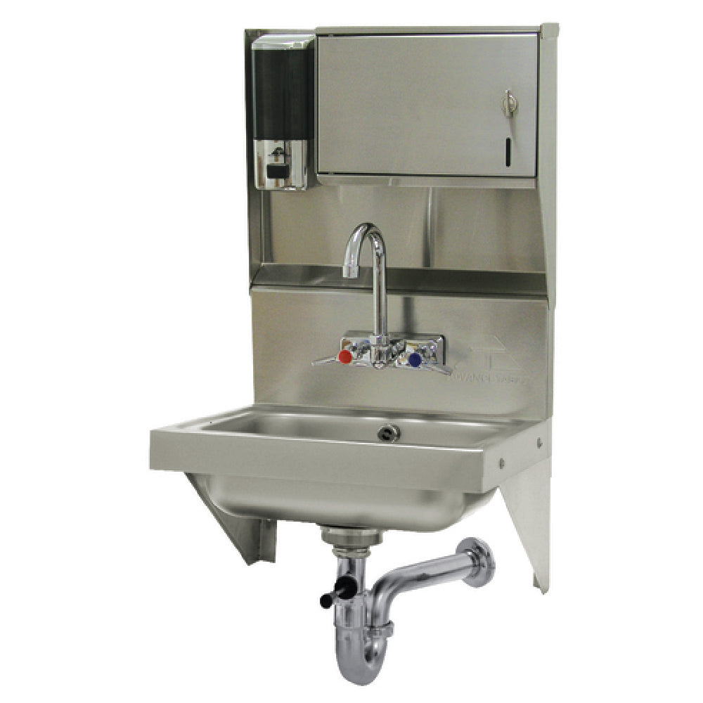 Advance Tabco 7-PS-69 Hand Sink Wall Mounted 14" Wide X 10" Front-to-back X 5" Deep Bowl