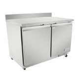 Empura E-KUC48FW - Undercounter Reach-In Freezer, Work Top, 2 Swing Door Solid Doors