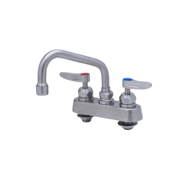 T&S Brass S-1110-CR EverSteel Workboard Faucet 4” Deck Mount Mixing Faucet With Body