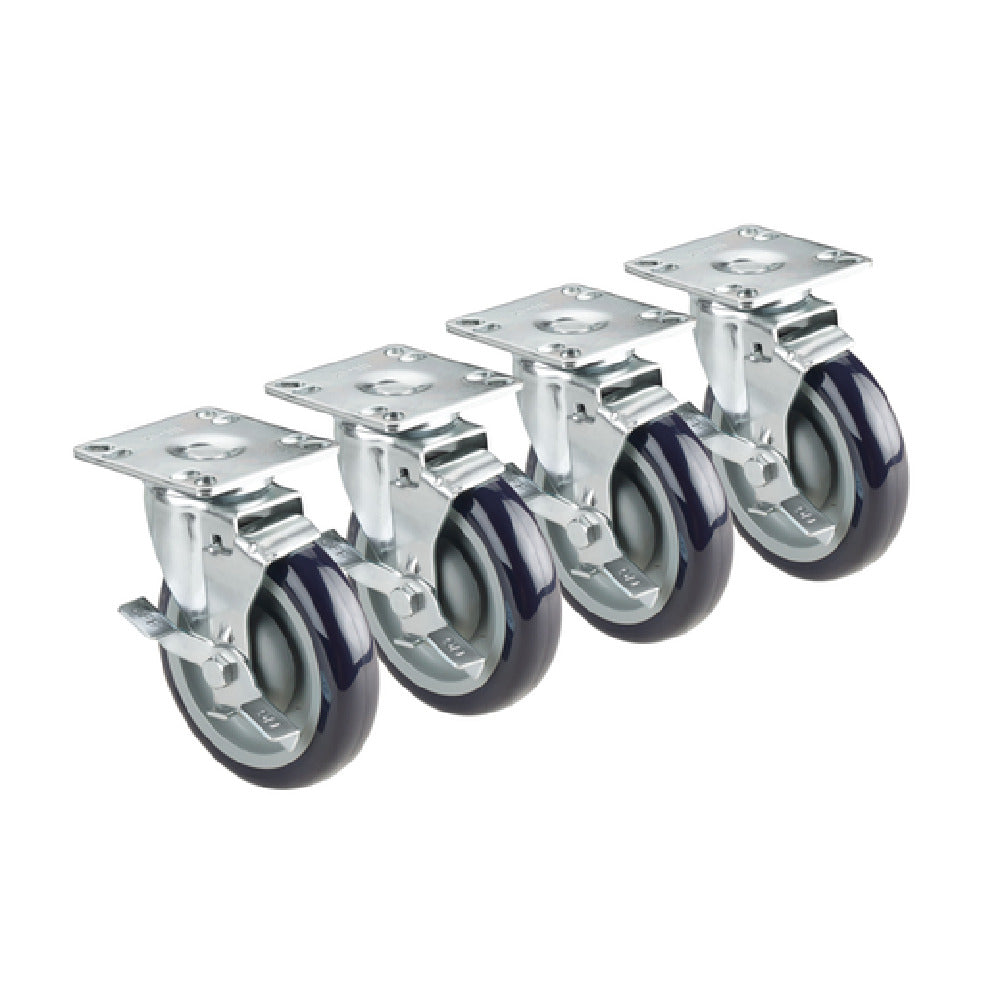 Krowne BC-136 Casters 4" With Brakes (set Of 4)