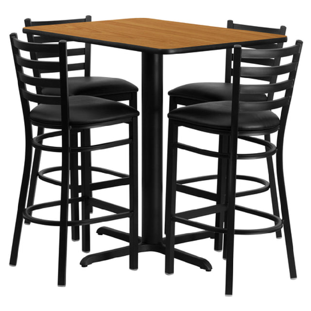 Flash Furniture HDBF1019-GG Table And Bar Stool Set Includes (1) 24"W X 42"D X 42"H Table