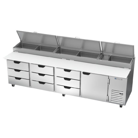 Beverage Air DPD119HC-9 Pizza Top Refrigerated Counter Four-section 119"W