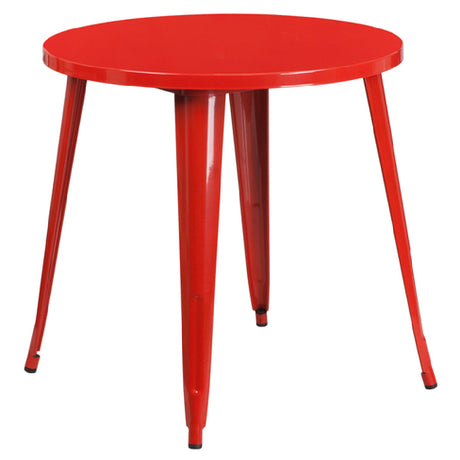 Flash Furniture CH-51090-29-RED-GG Table 30" Dia. X 29-1/2"H Dining Height