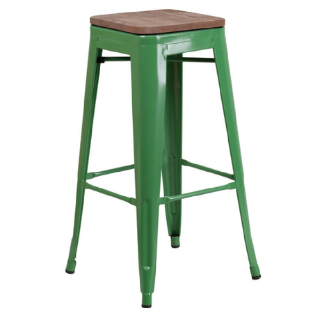 Flash Furniture CH-31320-30-GN-WD-GG Bar Stool 500 Lb. Weight Capacity Backless