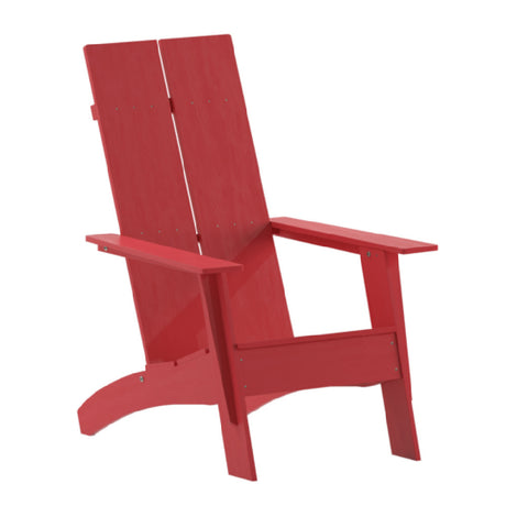 Flash Furniture JJ-C14509-RED-GG Sawyer Modern Adirondack Chair All-weather Poly Resin Wood